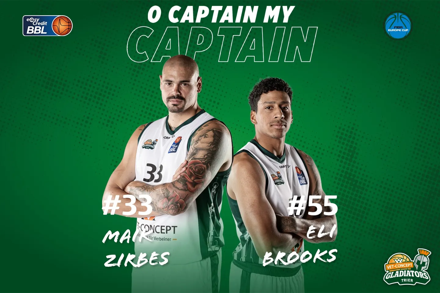 Unsere Kapitäne für die Saison 2026/27: Maik Zirbes und Eli Brooks!